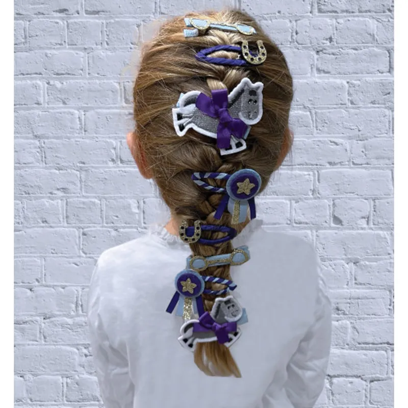 Equetech Childs Gymkhana Pony Hair Clips Set of  4-1