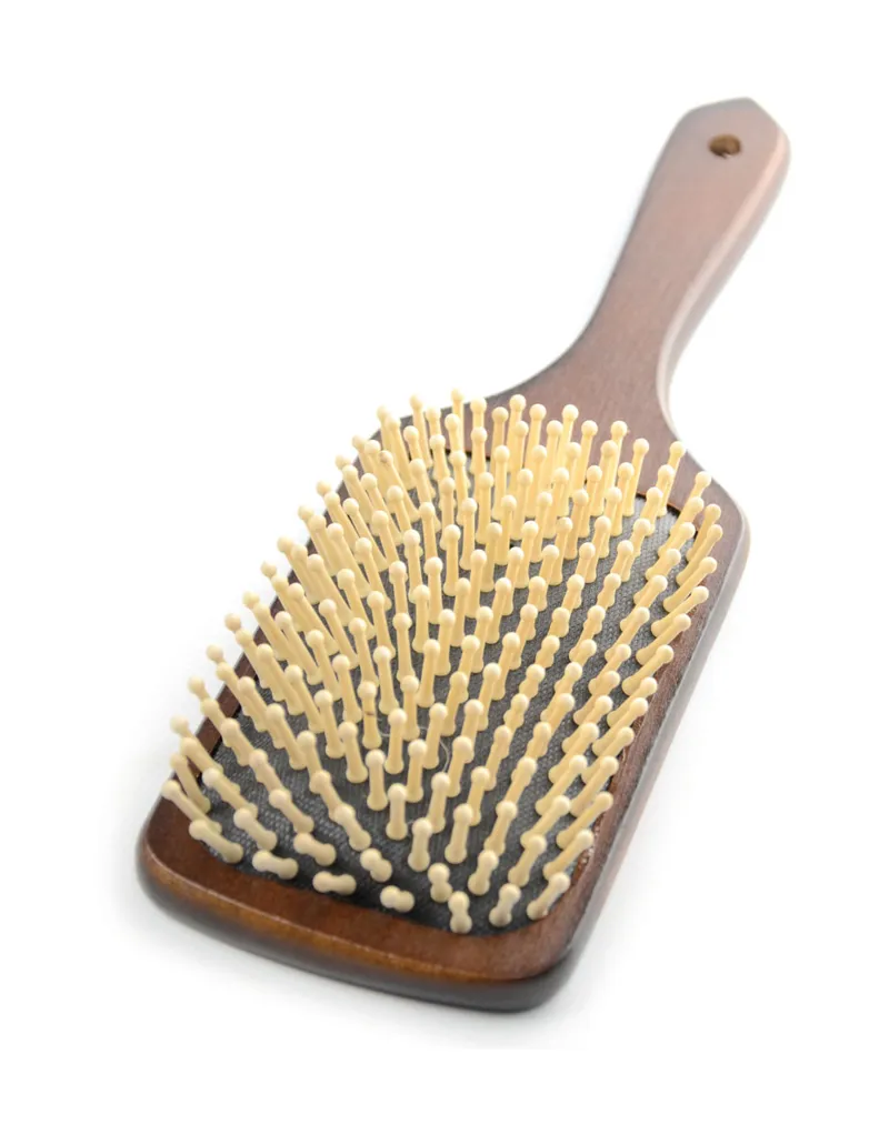 HyShine Luxury Wooden Mane And Tail Brush Dark Brown