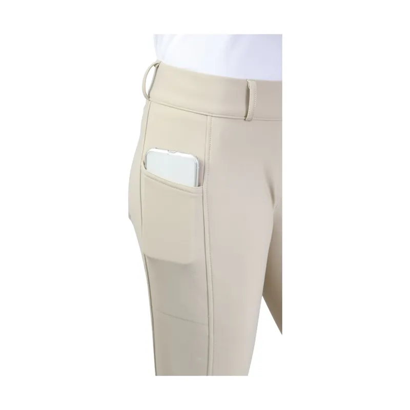 Hy Equestrian Glacial Softshell Riding Tights Beige-2