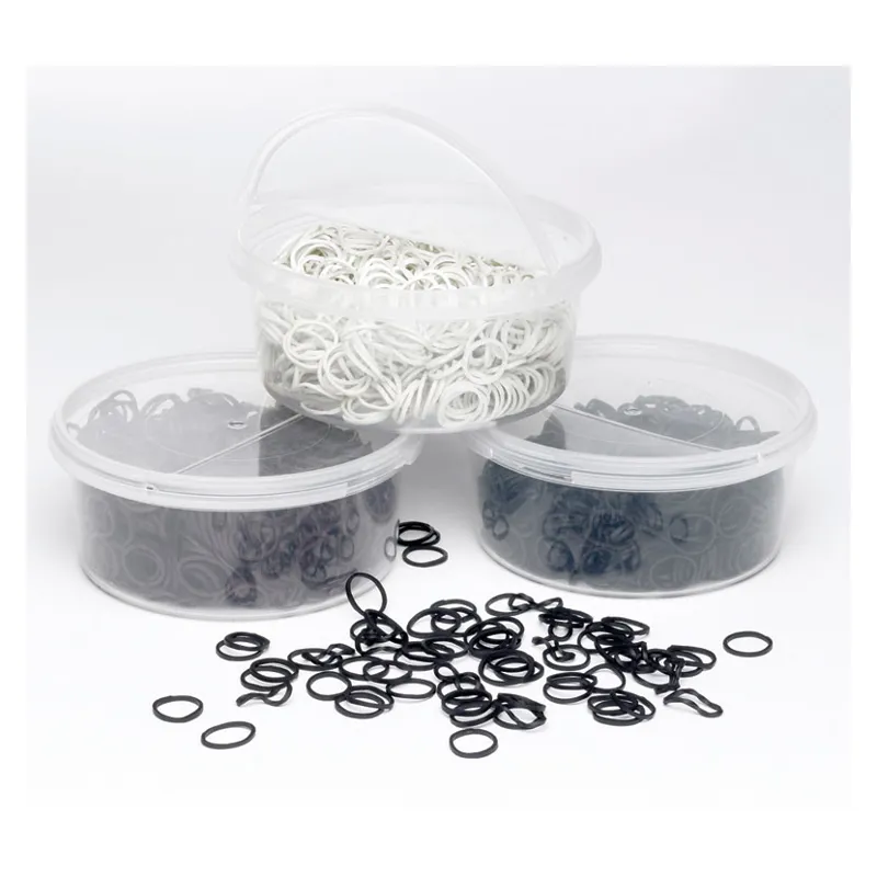 Plaiting Bands In Half Open Container Black