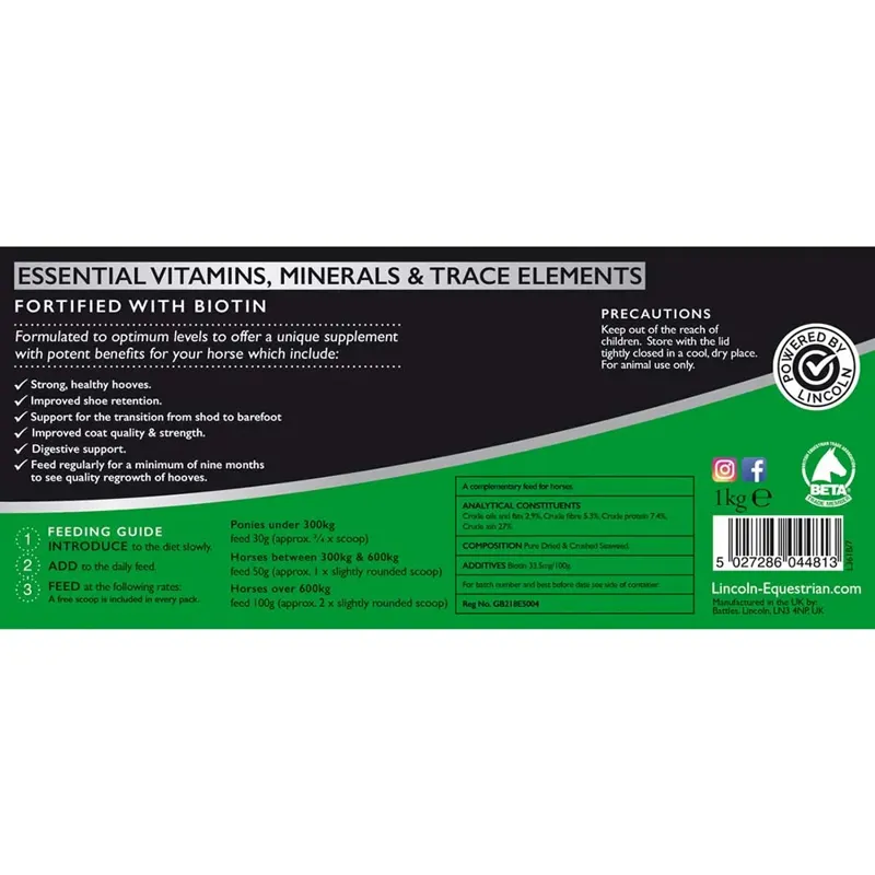 Lincoln Seaweed And Biotin Tub 1kg