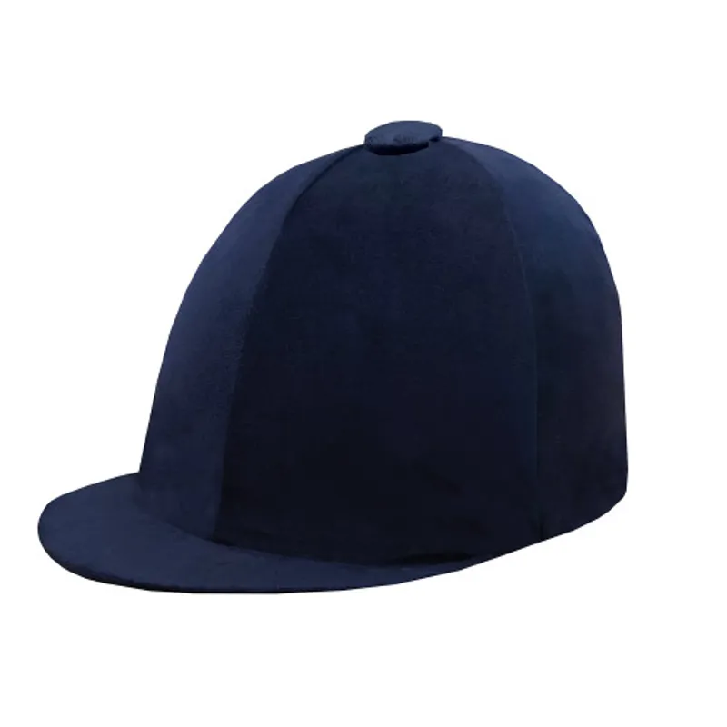 Equetech Childs Premium Velvet Show Hat Silk Navy-2