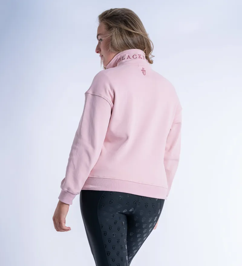Blackfort Ladies Ella Quater Zip Sweatshirt Blush Pink-8