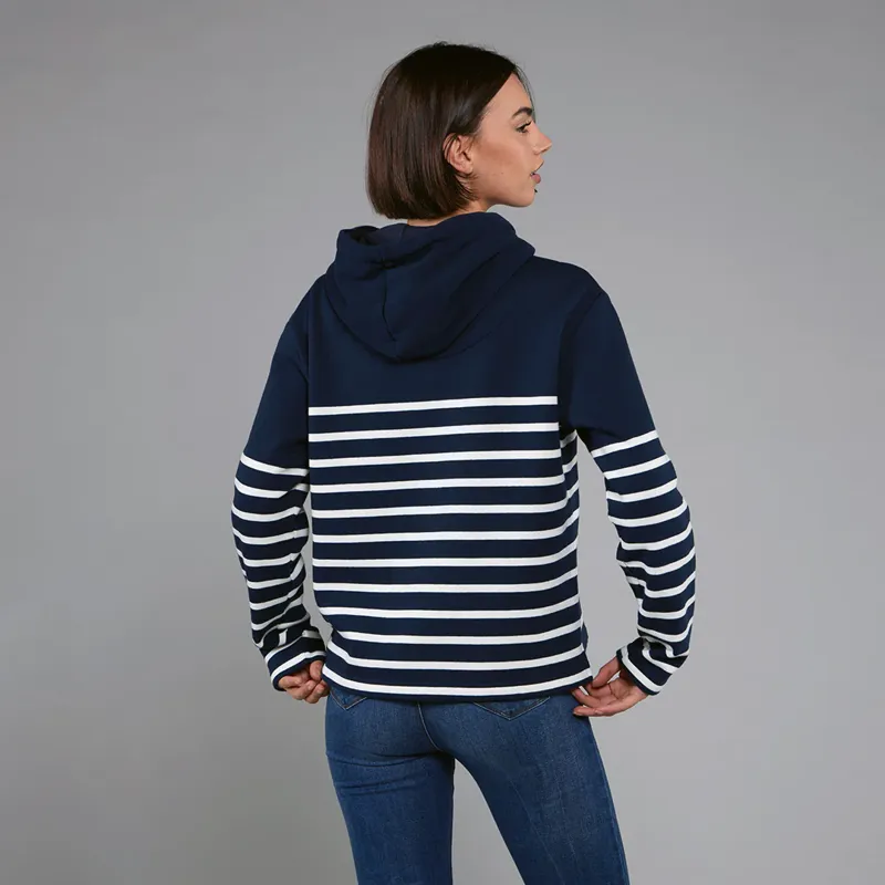 Toggi Ladies Princetown Hoodie Midnight Navy Stripe-1