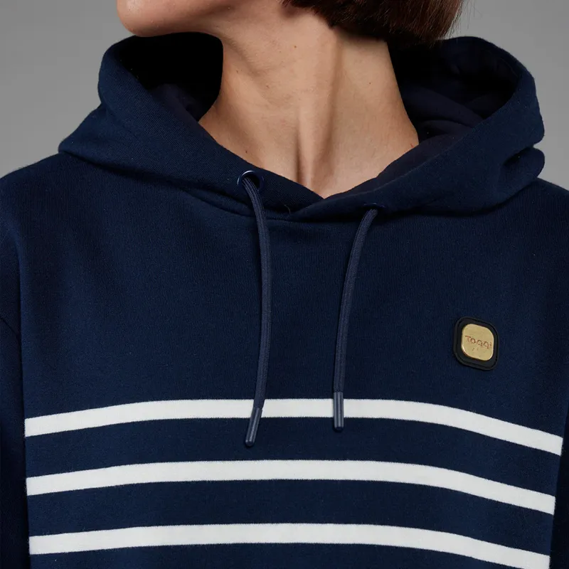 Toggi Ladies Princetown Hoodie Midnight Navy Stripe-2