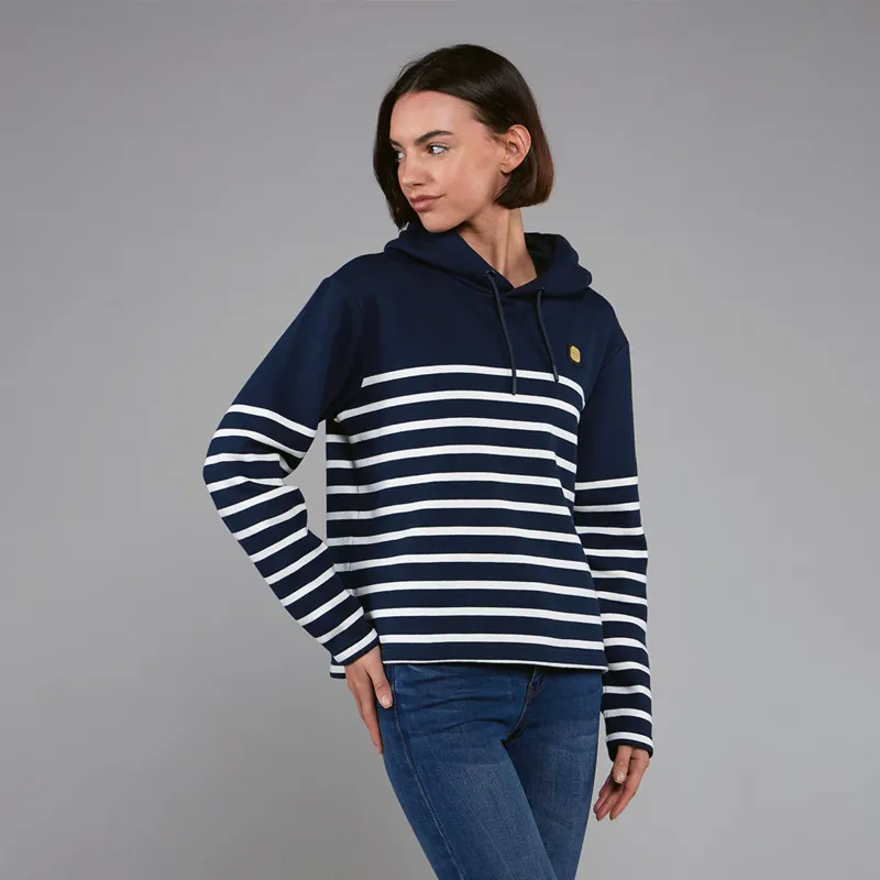 Toggi Ladies Princetown Hoodie Midnight Navy Stripe