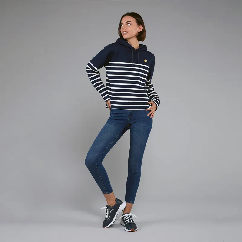 Toggi Ladies Princetown Hoodie Midnight Navy Stripe-3