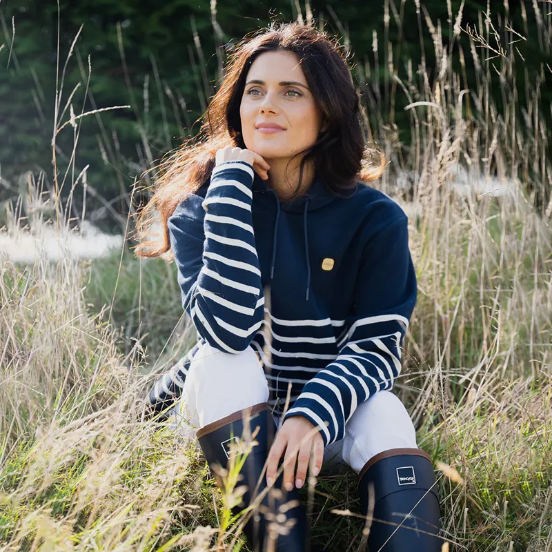 Toggi Ladies Princetown Hoodie Midnight Navy Stripe-6