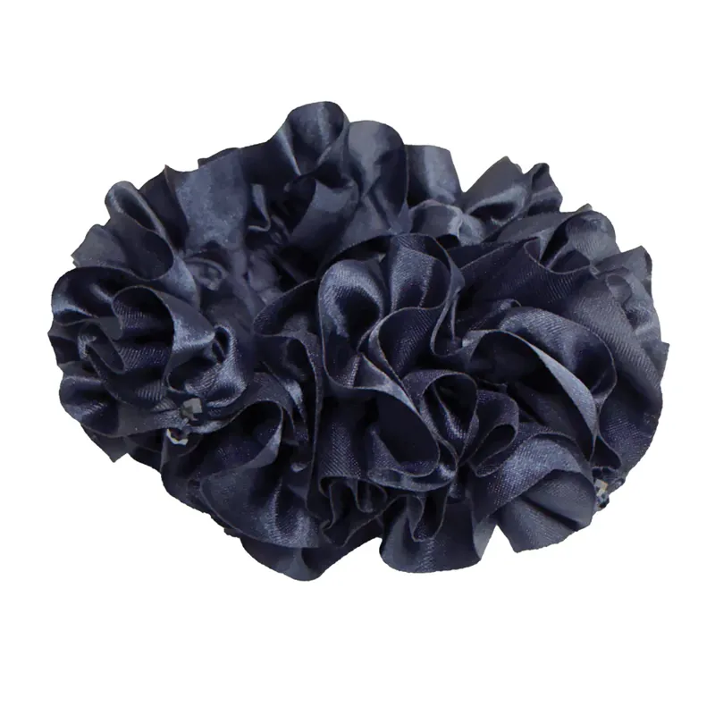 Equetech Rosette Crystal Hair Scrunchie Navy