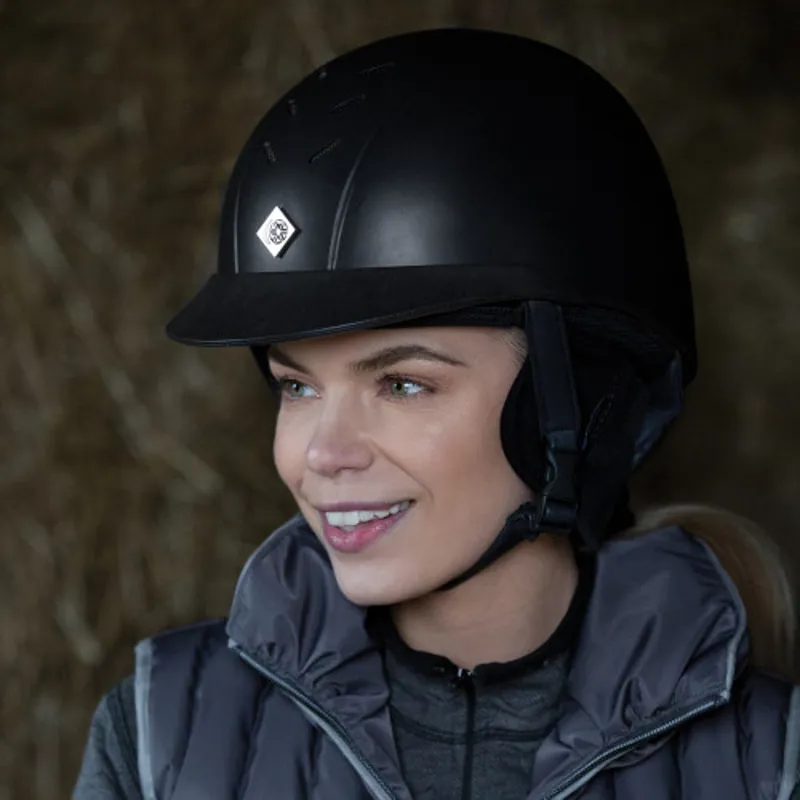 Equetech Unisex Riding Hat Ear Warmers One Size Black-1