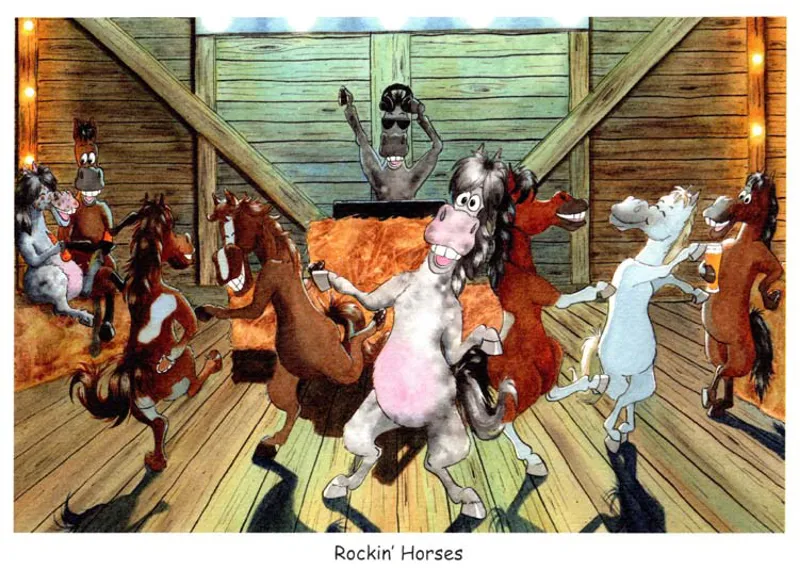 Trish Williams Card Rockinftin Rolling Horse