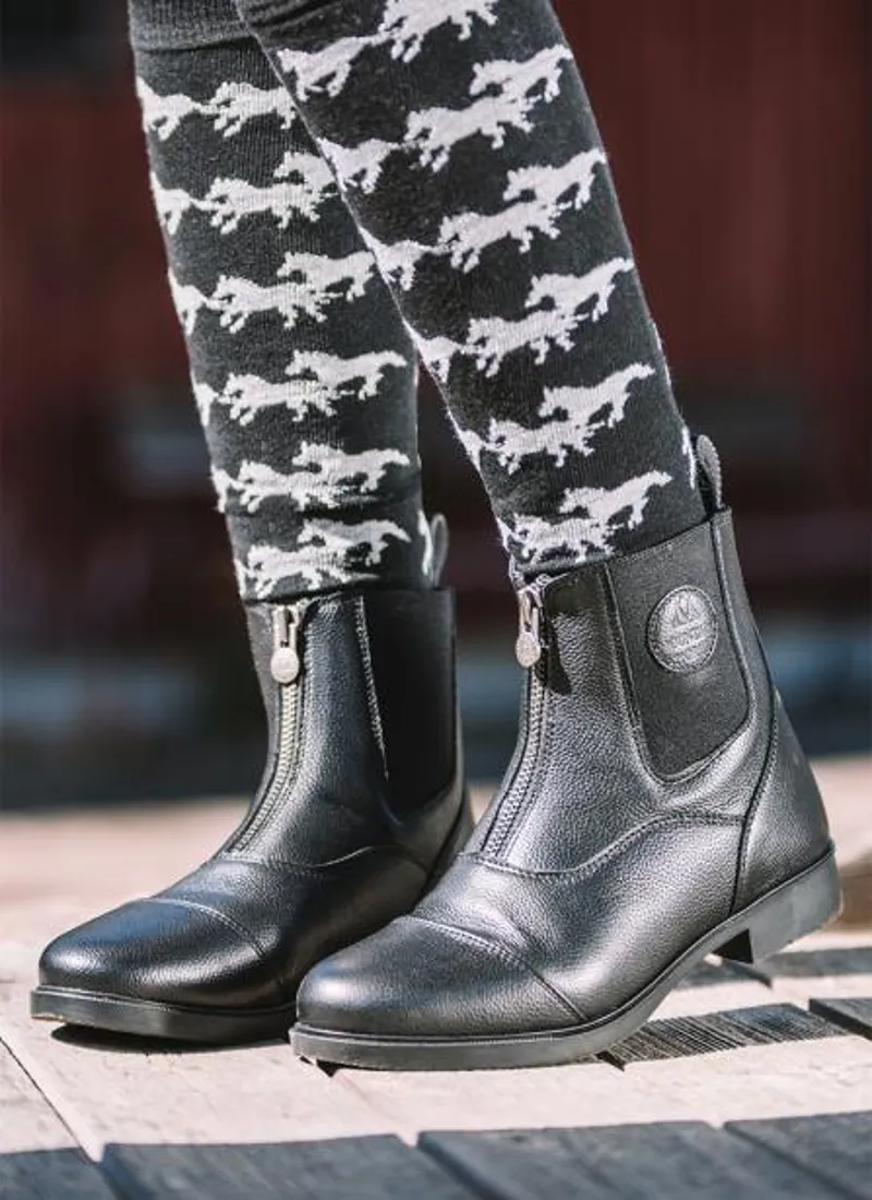 Mountain Horse Ragazza Young Zip Front Paddock Boot Black