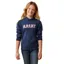 Ariat Team Youths 3D Logo 2.0 Hoodie Navy/Red