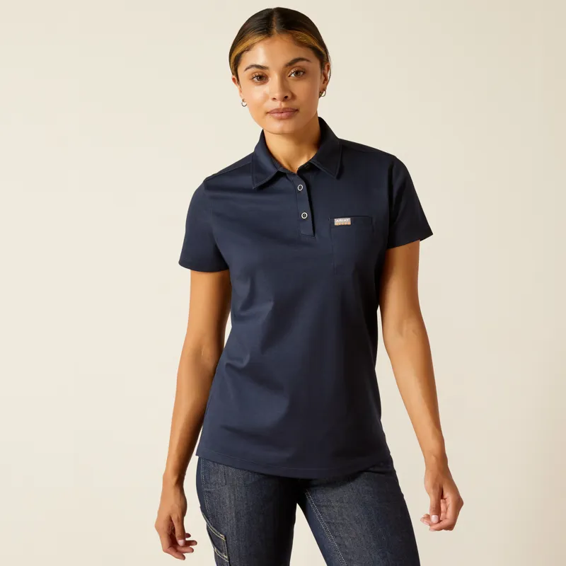Ariat REBAR Womens Foreman Polo Navy