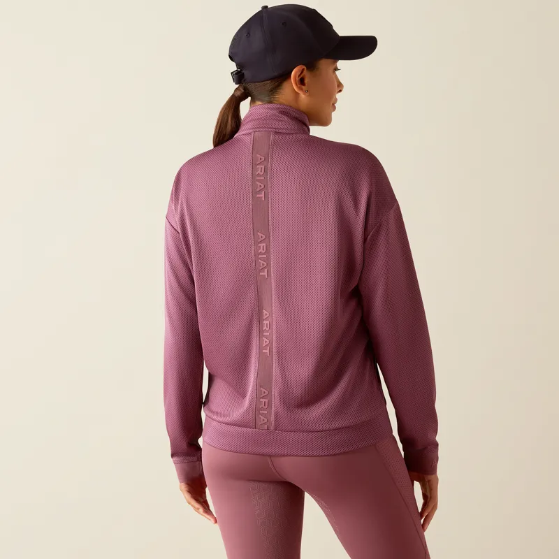 Ariat Ladies Breathe Half Zip Sweatshirt Tulipwood-3
