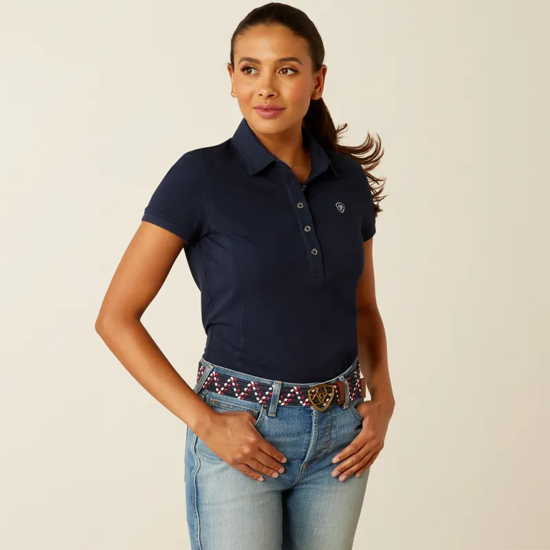 Ariat Ladies Prix 3.0 Polo Navy Eclipse-1