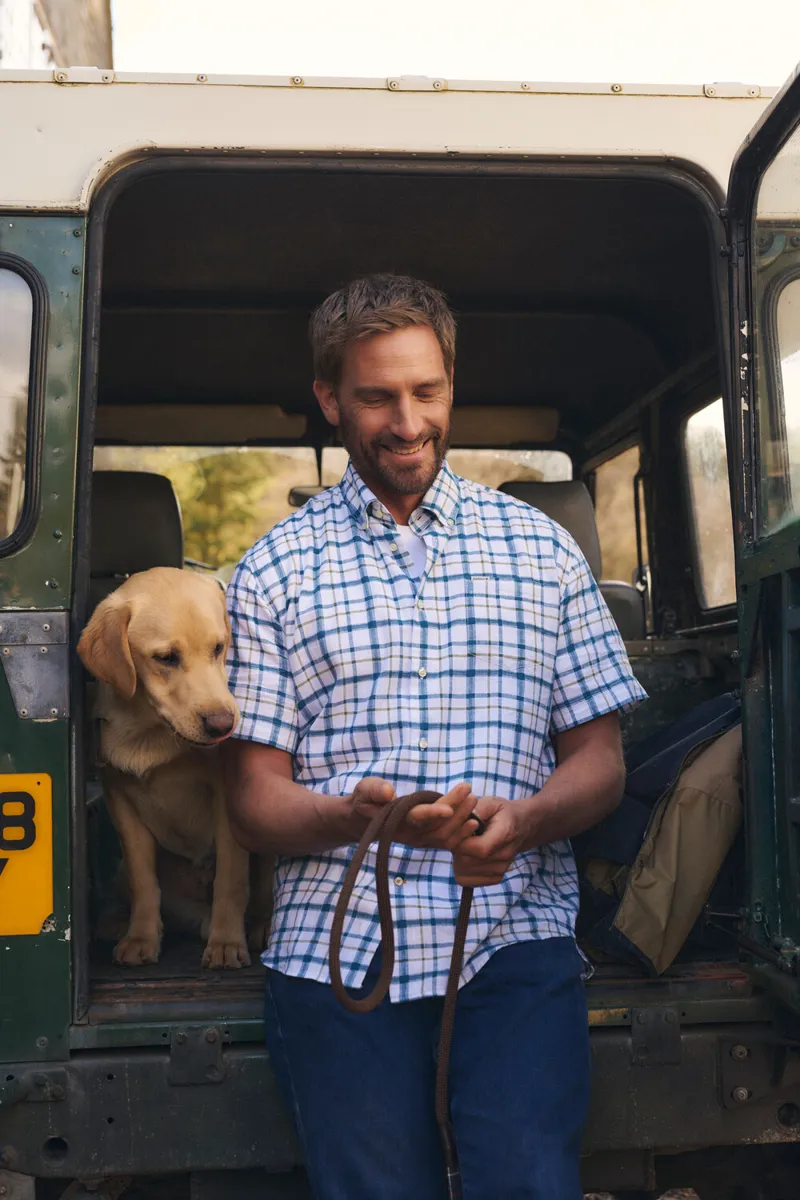Barbour Mens Glover Short Sleeve Shirt Navy-2