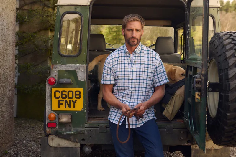 Barbour Mens Glover Short Sleeve Shirt Navy-3