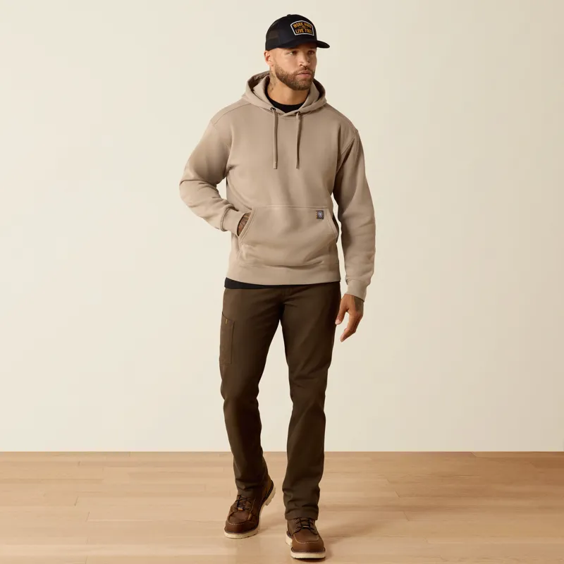 Ariat REBAR Mens Lightweight Work Hog Hoodie Greige-4