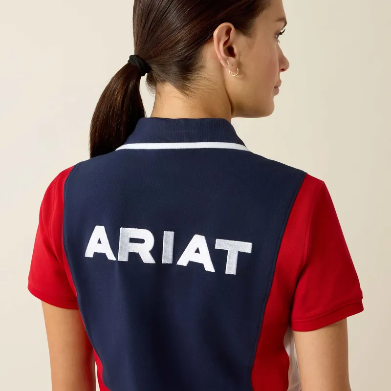Ariat Womens Taryn Polo Navy/Red-1