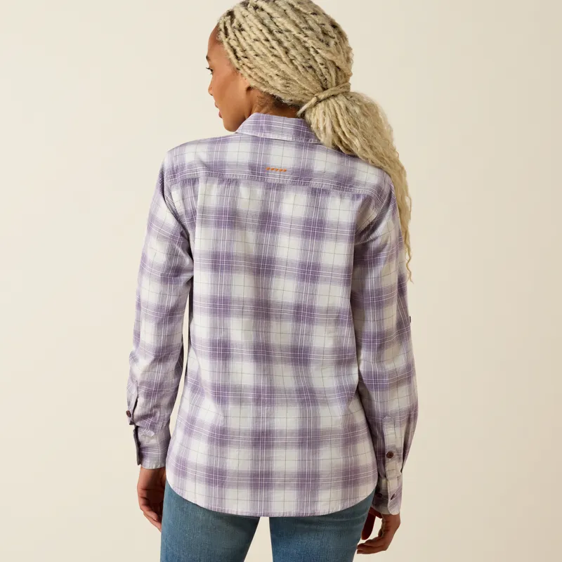 Ariat REBAR Womens Made Tough DuraStretch Work Shirt Thistle