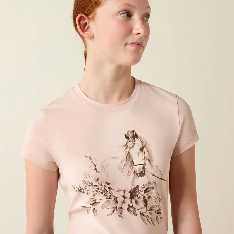Ariat Youths Ethereal Equine T-Shirt Sepia Rose