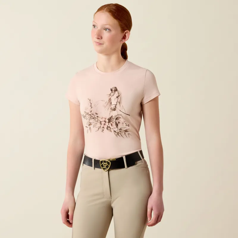 Ariat Youths Ethereal Equine T-Shirt Sepia Rose-1