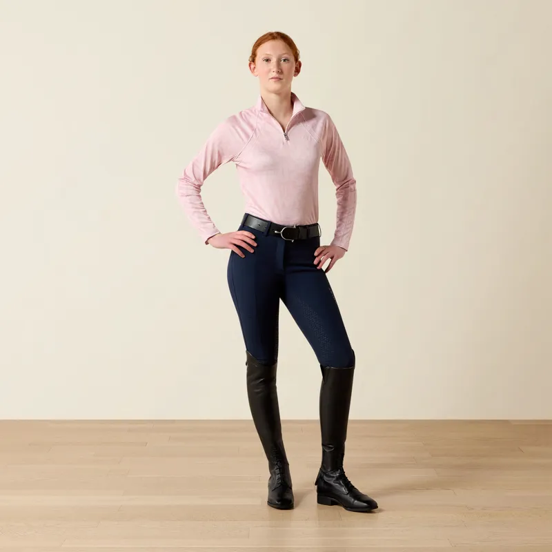 Ariat Youths Sunstopper 3.0 1/4Zip Baselayer Sepia Horse Park Print-4