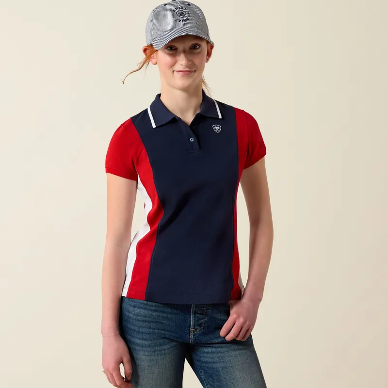 Ariat Youths Taryn Polo Navy/Red