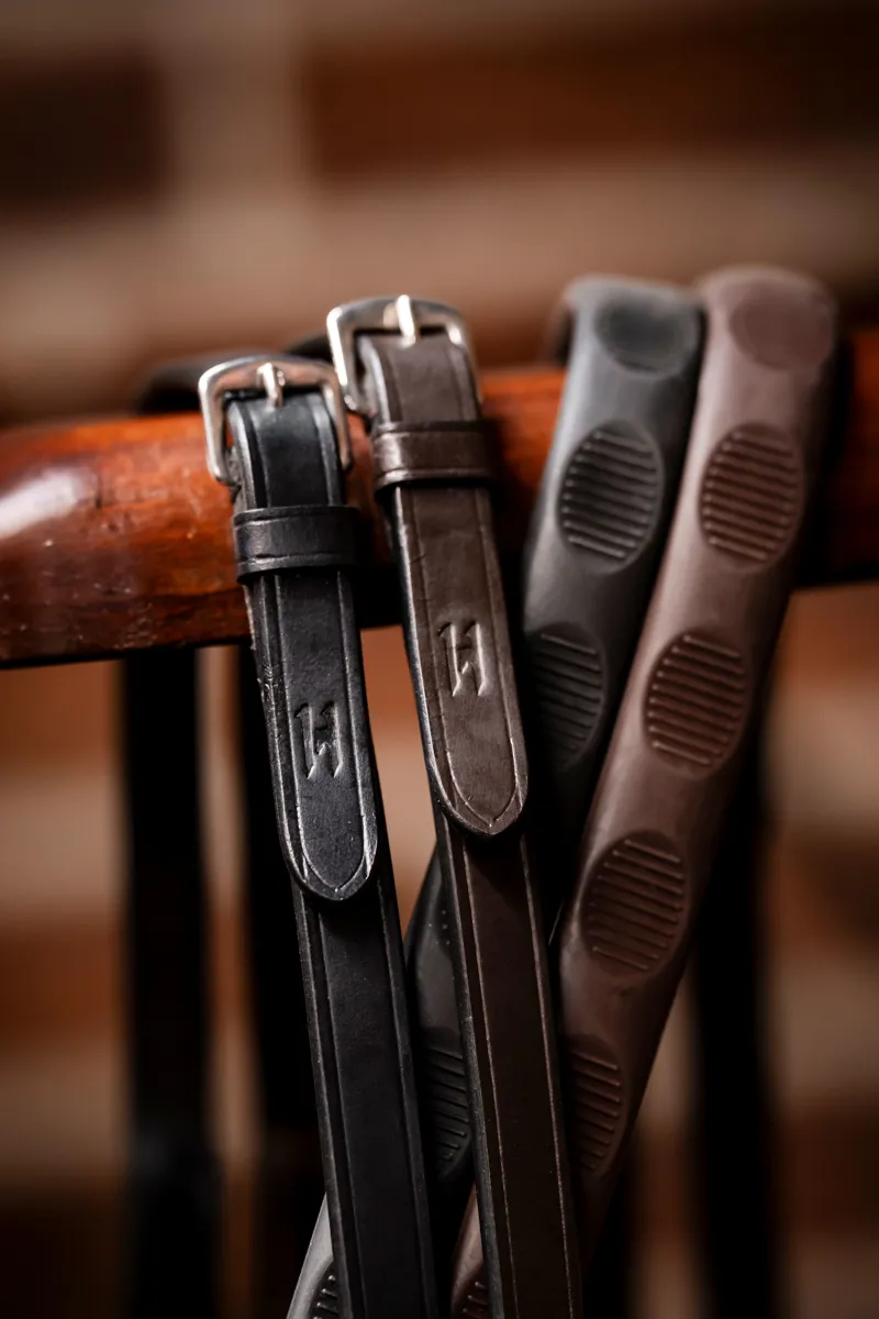 Horseware Thumb Grip Rubber Reins Black-2