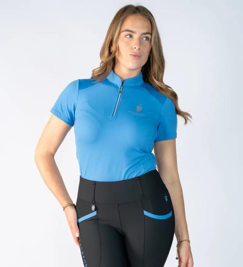 Blackfort Equestrian Cool Mesh Base Layer Short Sleeve Glacier