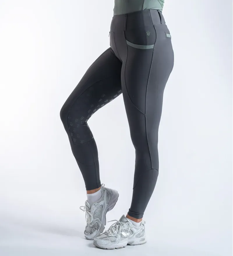 Blackfort Equestrian Training Tights Grey-Sage-6