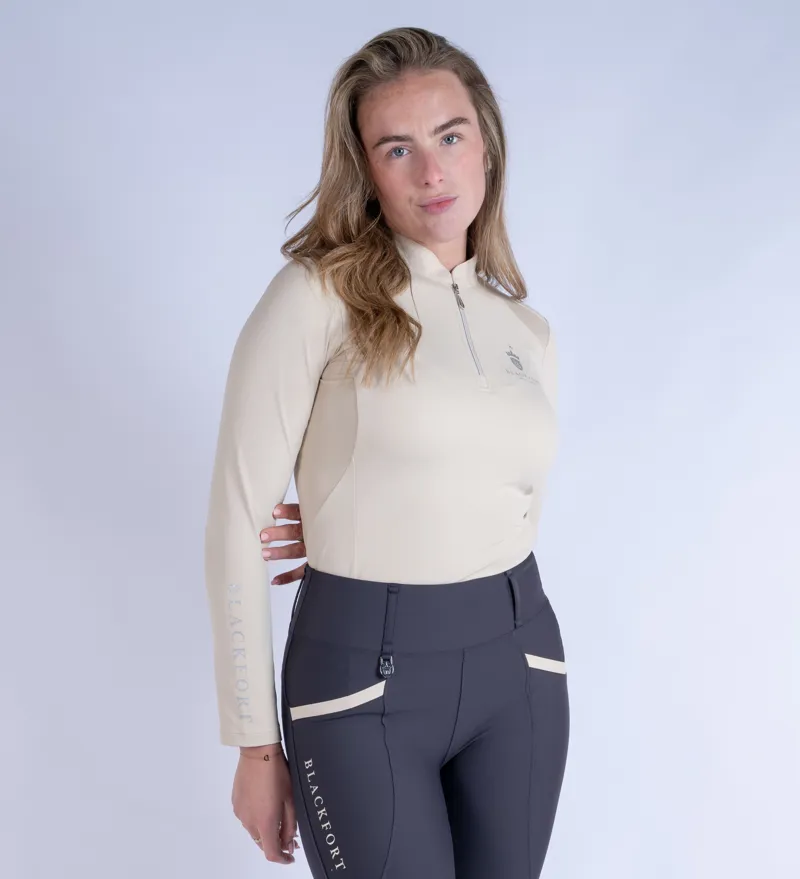 Blackfort Equestrian Cool Mesh Base Layer Long Sleeve Sand-4