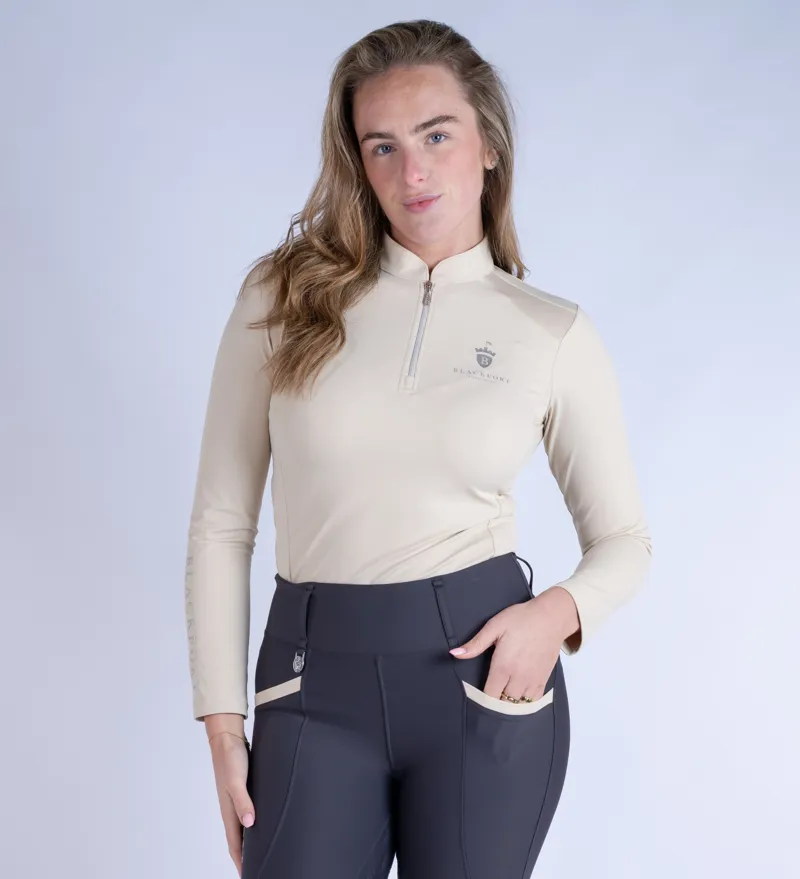 Blackfort Equestrian Cool Mesh Base Layer Long Sleeve Sand-5