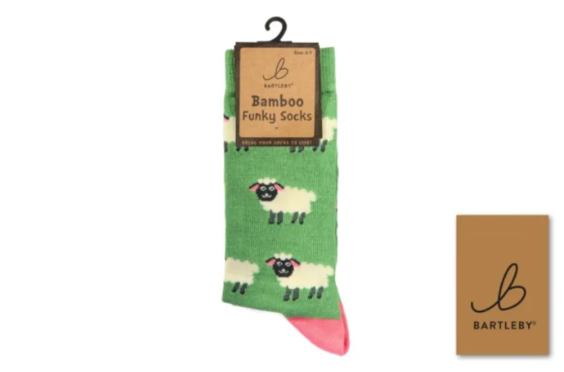 Bartleby Funky Bamboo Socks - Country Sheep Size 4-7