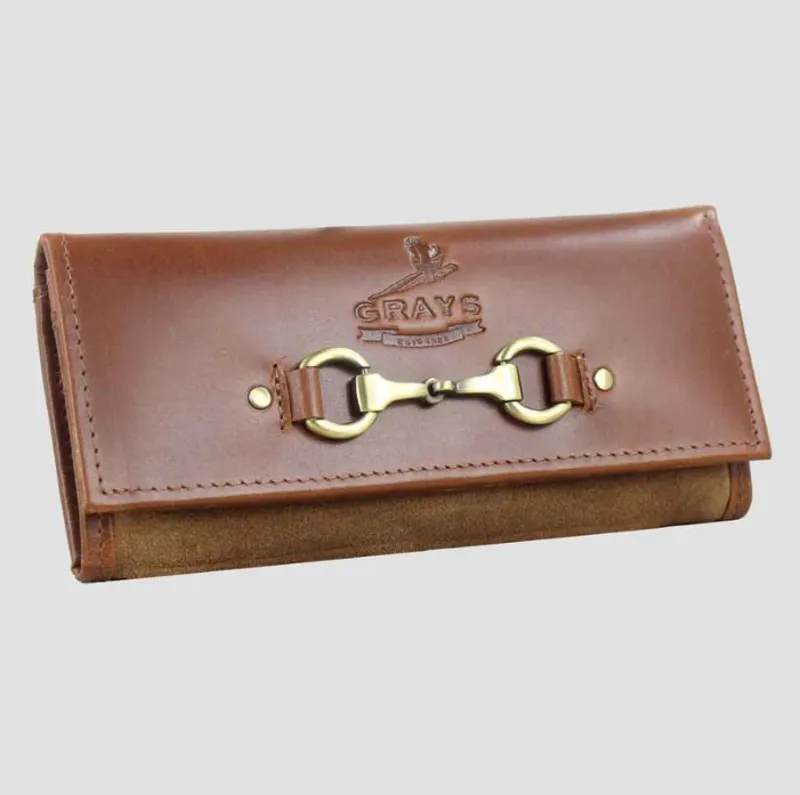 Grays Lily Purse In Dark Tan Leather And Suede-6