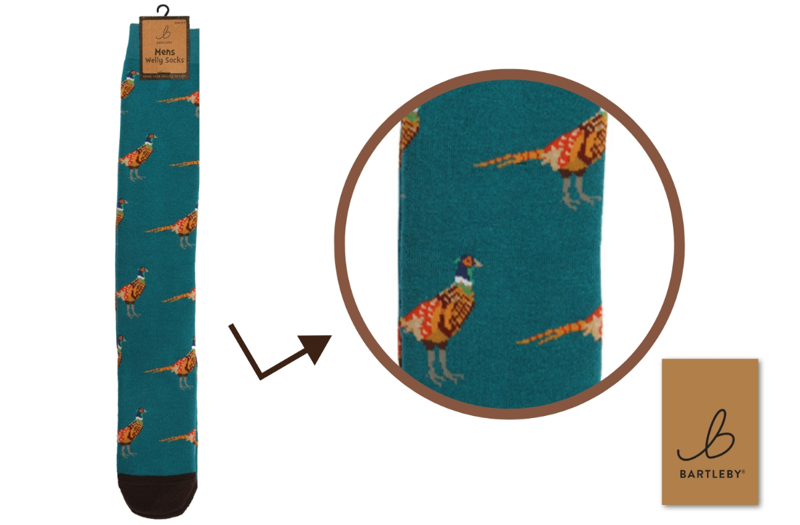 Bartelby Mens FunkyWelly Socks - Golden Pheasant