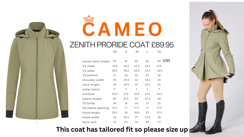 Cameo Womens Zenith Pro Ride Coat Fern-2