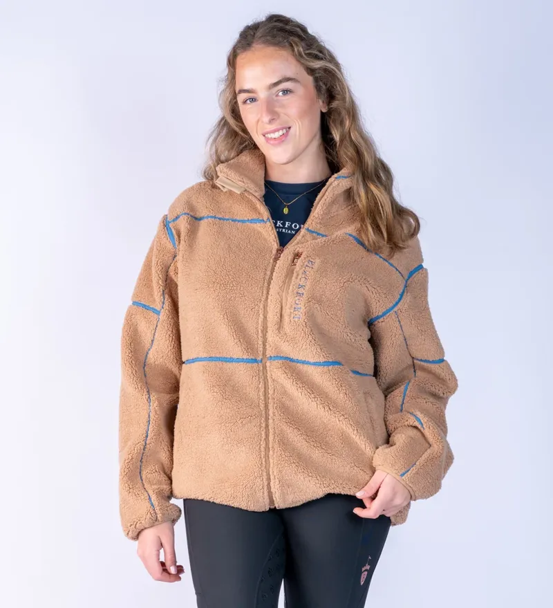 Blackfort Equestrian Layla Fleece Tan And Glacier-1