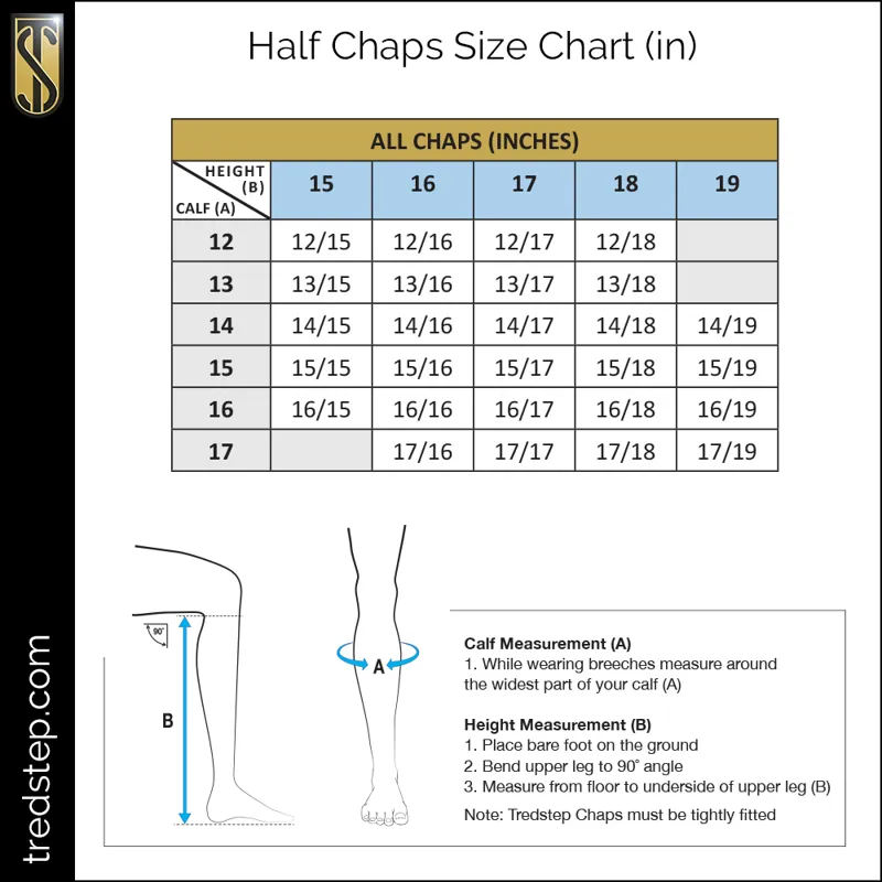 Tredstep Liberty Half Chaps Black-1