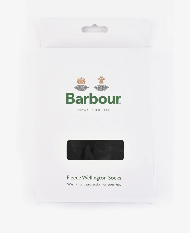 Barbour Fleece Wellington Socks Black-1