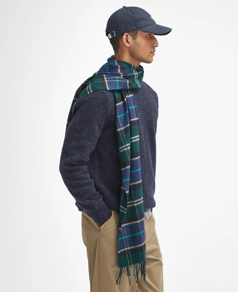 Barbour Yaxley Tartan Scarf Green Loch-3