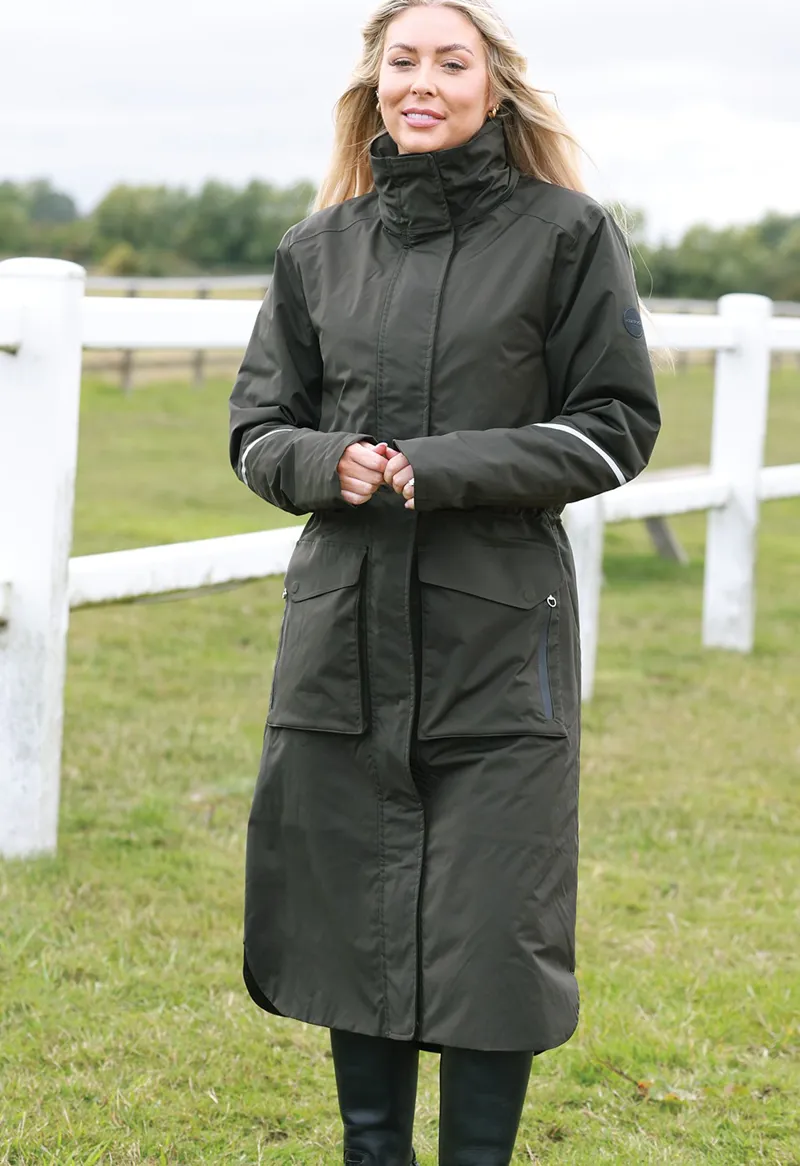 Equetech Utopia Luxe Recycled Long Waterproof Riding Coat Alpine Green