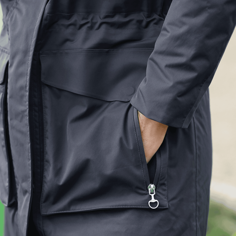 Equetech Utopia Luxe Recycled Long Waterproof Riding  Coat Navy-1