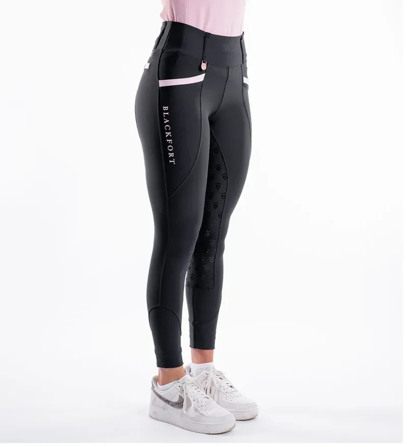 Blackfort Equestrian Trainingg Riding Tights 3.0 Black/Blush Pink-4