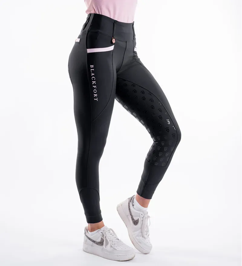Blackfort Equestrian Trainingg Riding Tights 3.0 Black/Blush Pink-5