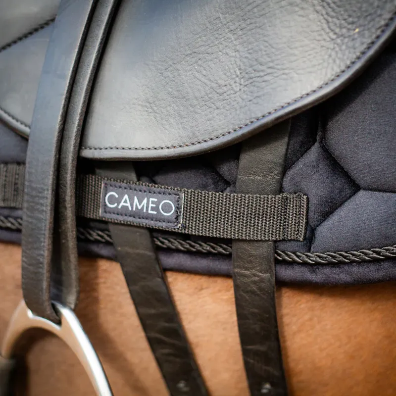 Cameo Suede Saddle Cloth Dressage Black-2