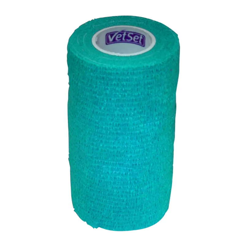 Vetset Wrap Tech Cohesive Bandage 10cm Teal