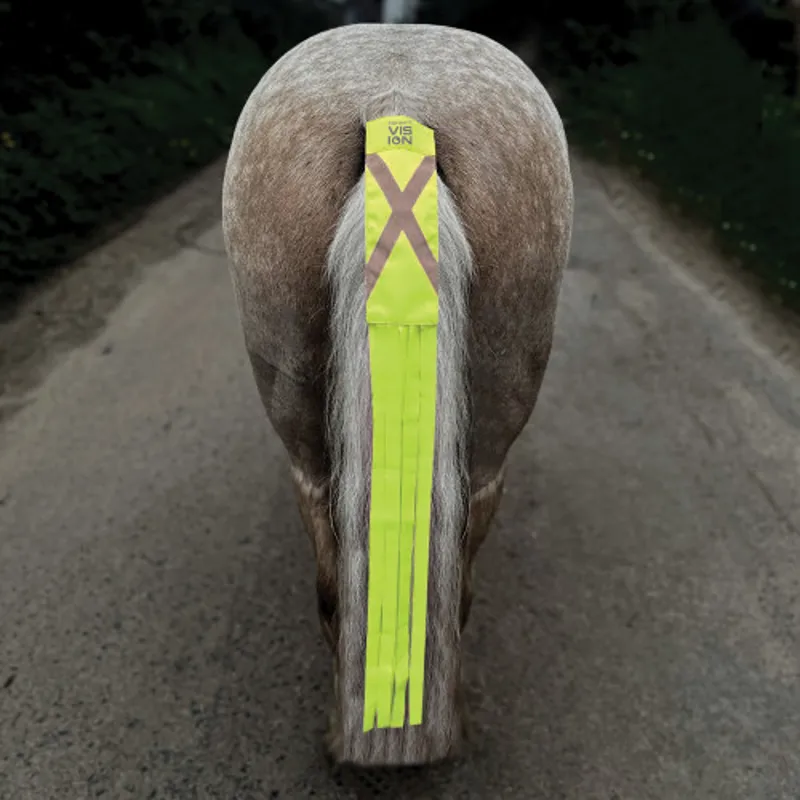 Equetech Hi-Vis Vision Horse Tail Streamers Yellow-1