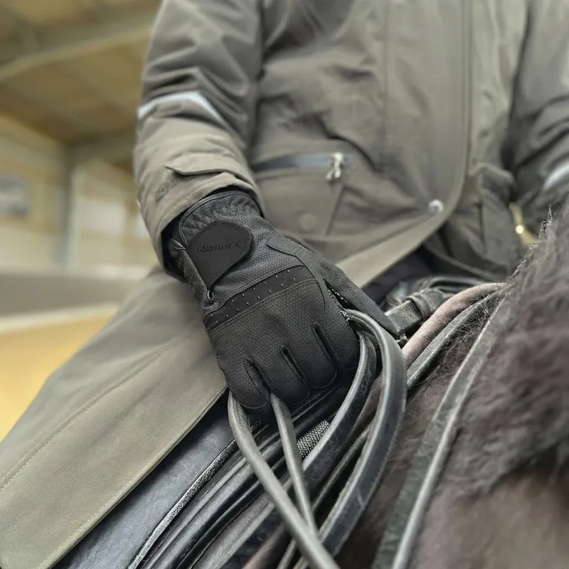 Equetech Winter Contact Grip Riding Gloves Black
